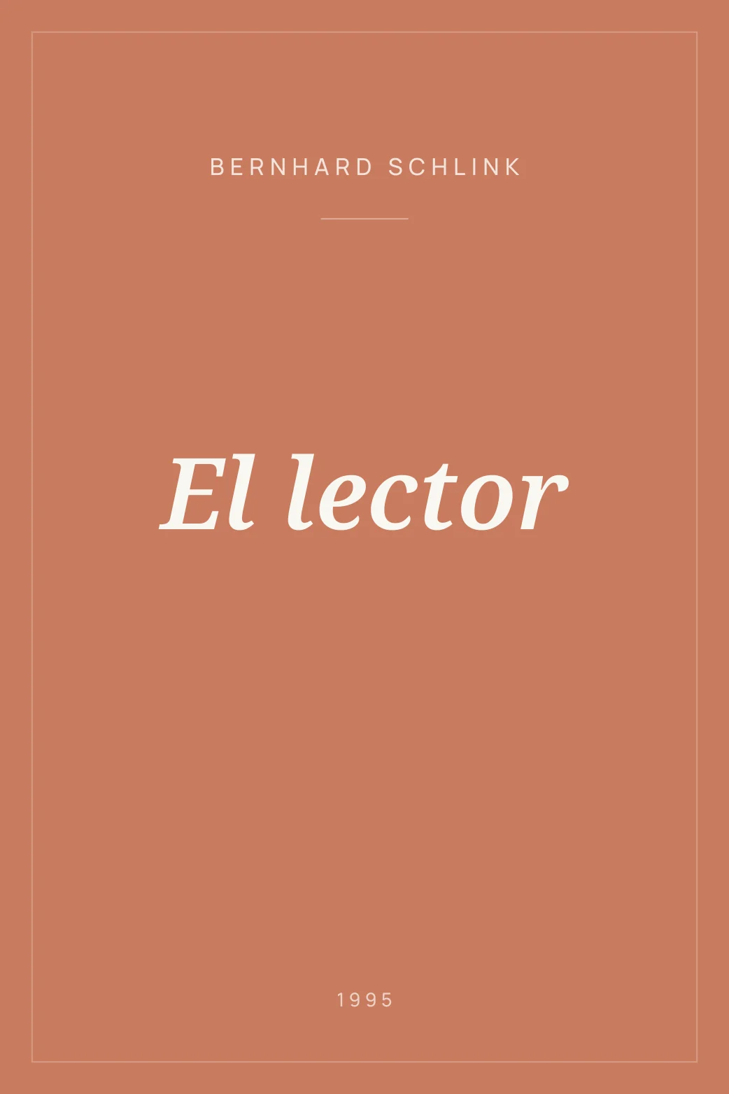Portada de El lector