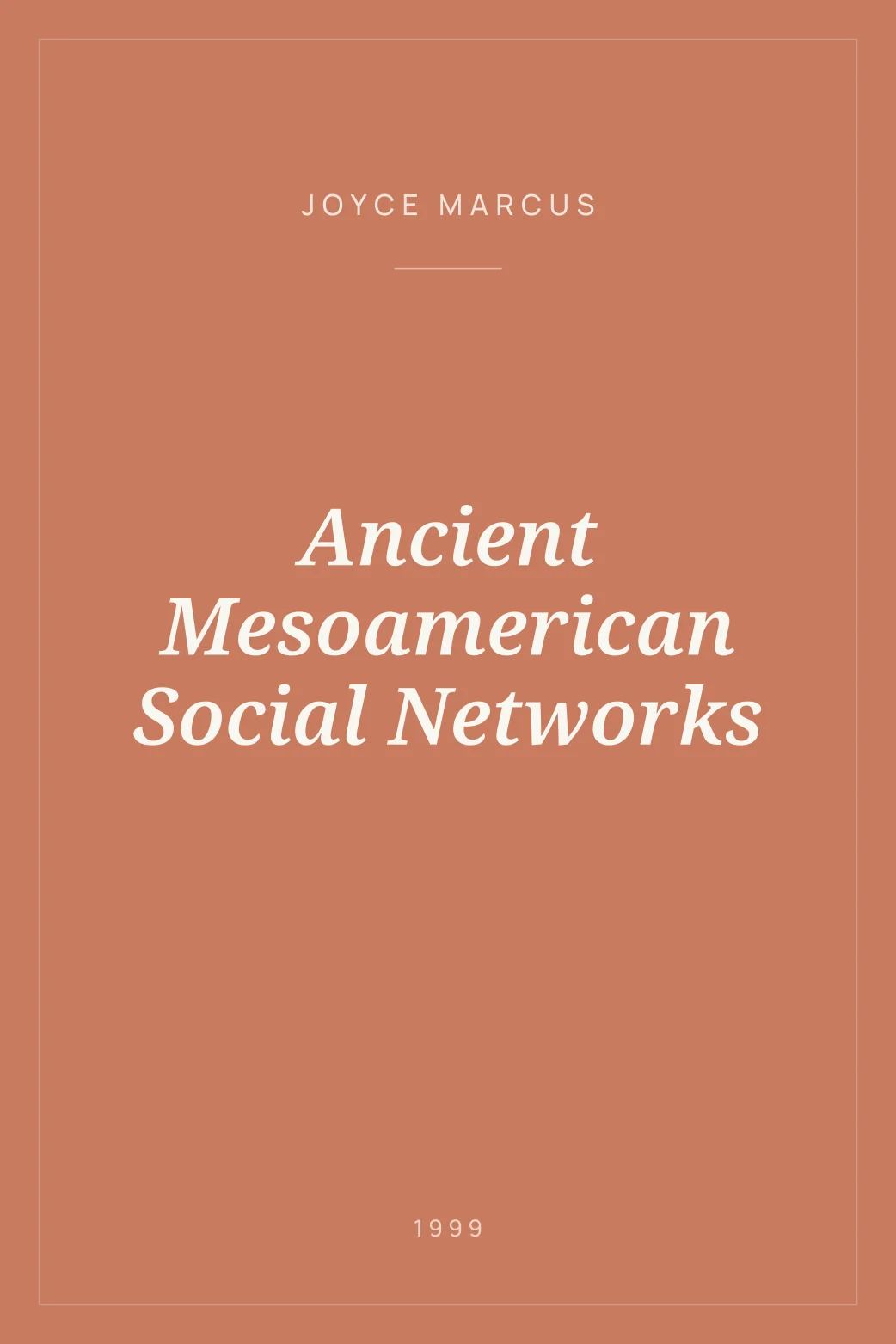 Portada de Ancient Mesoamerican Social Networks
