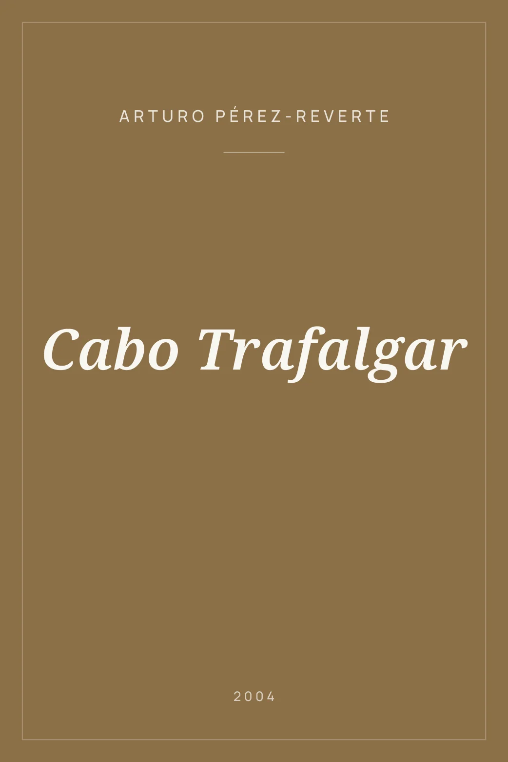 Portada de Cabo Trafalgar