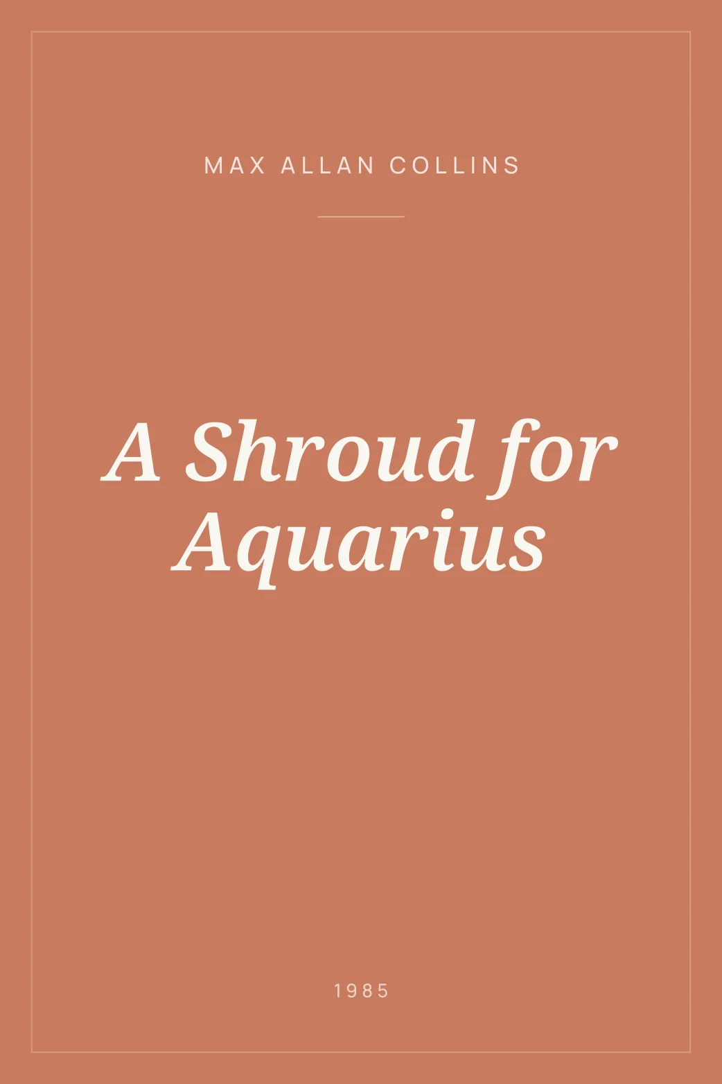 Portada de A Shroud for Aquarius