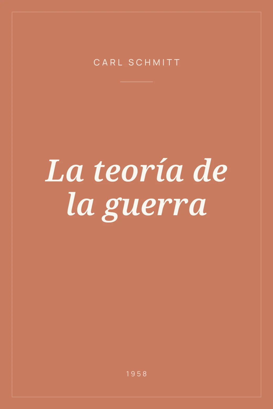 Portada de La teoría de la guerra