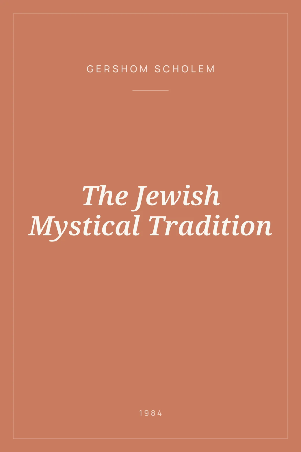 Portada de The Jewish Mystical Tradition