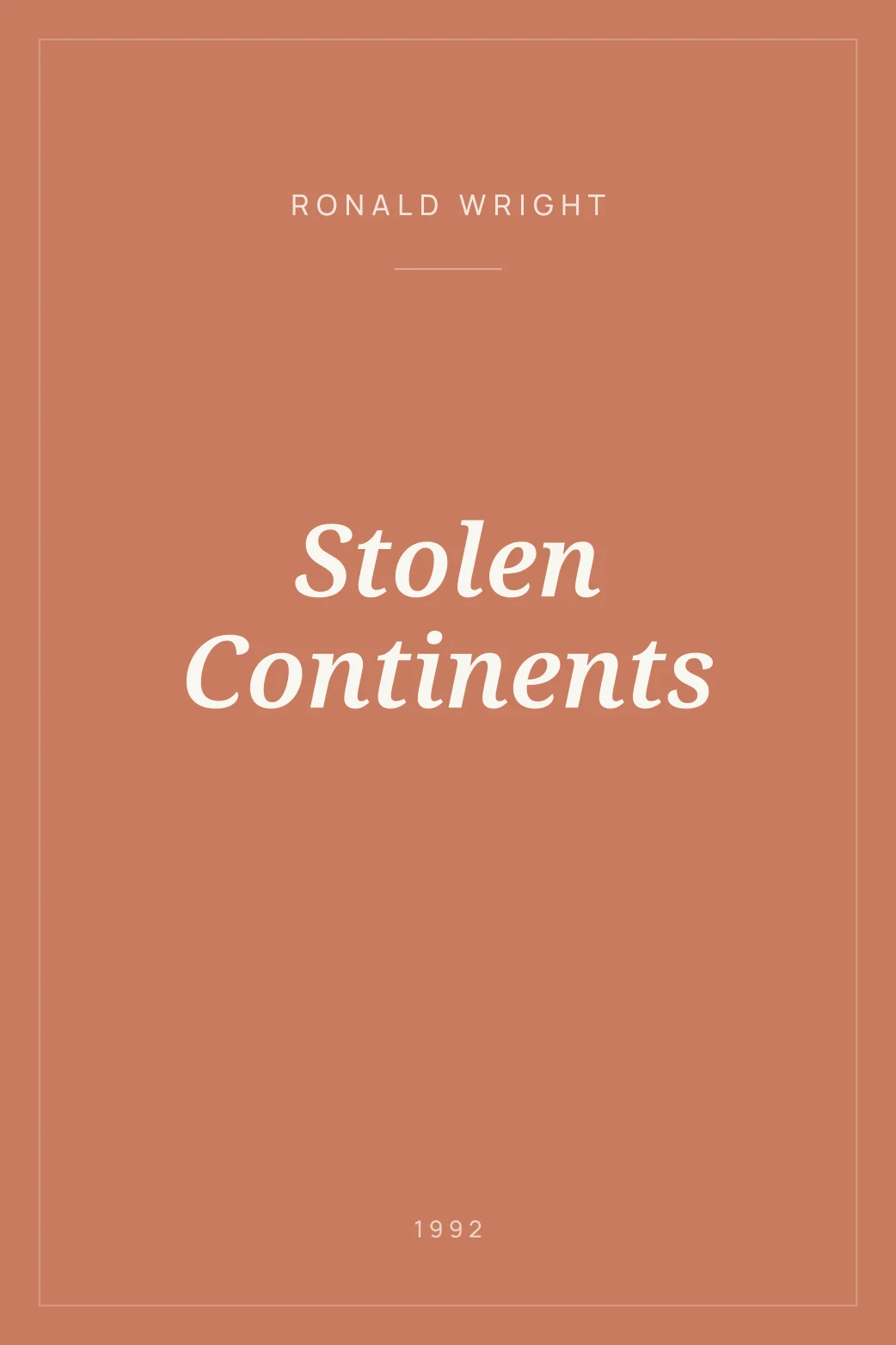 Portada de Stolen Continents