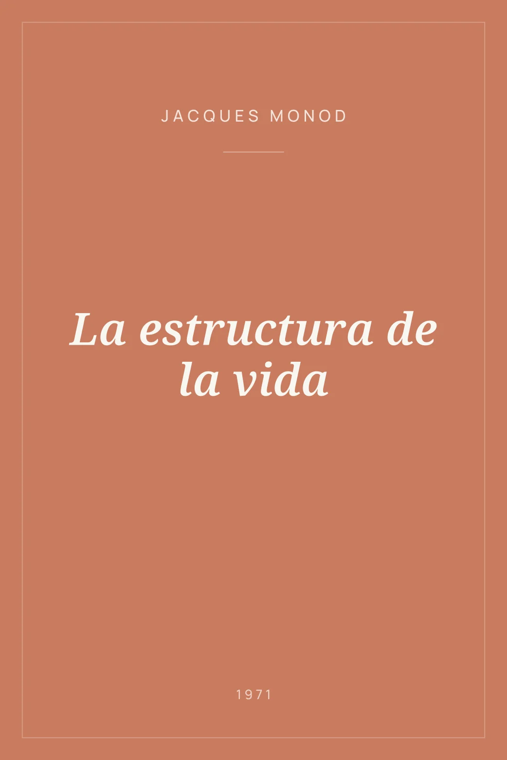 Portada de La estructura de la vida