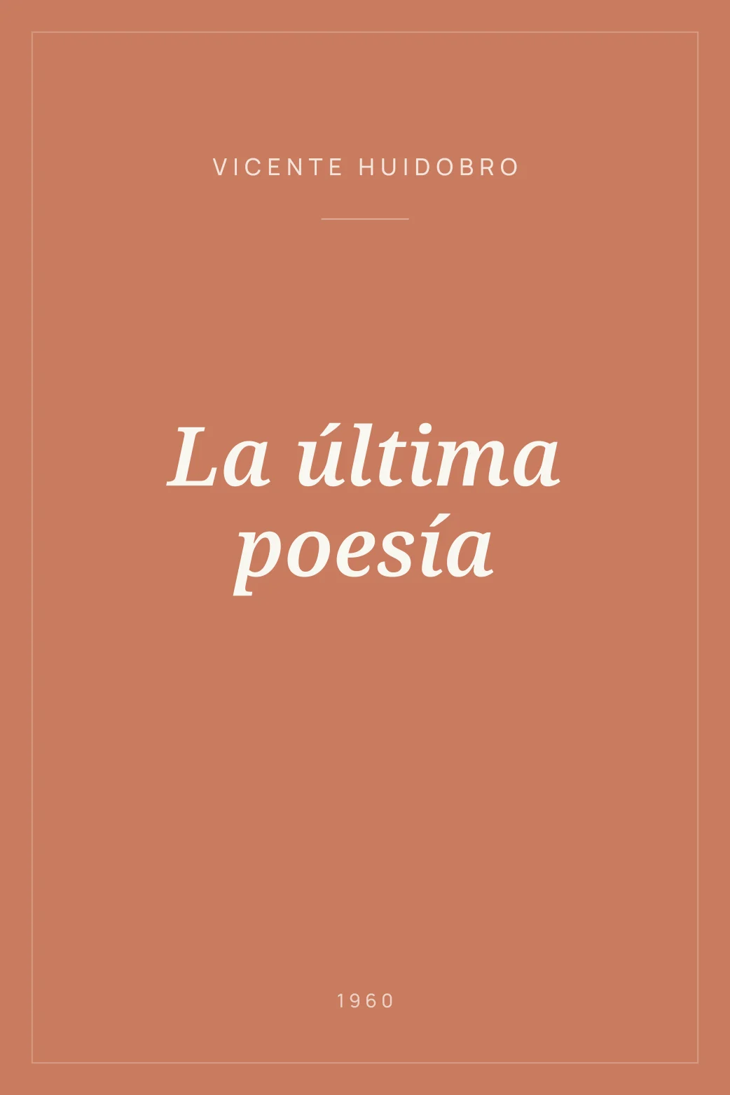 Portada de La última poesía
