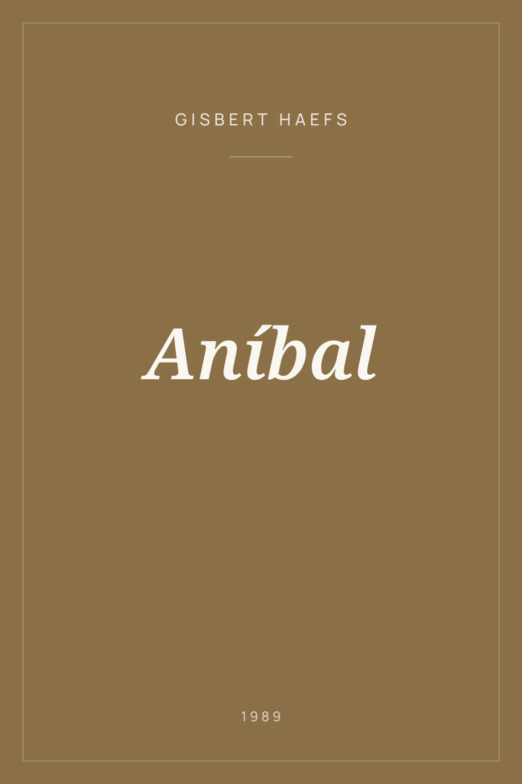 Portada de Aníbal