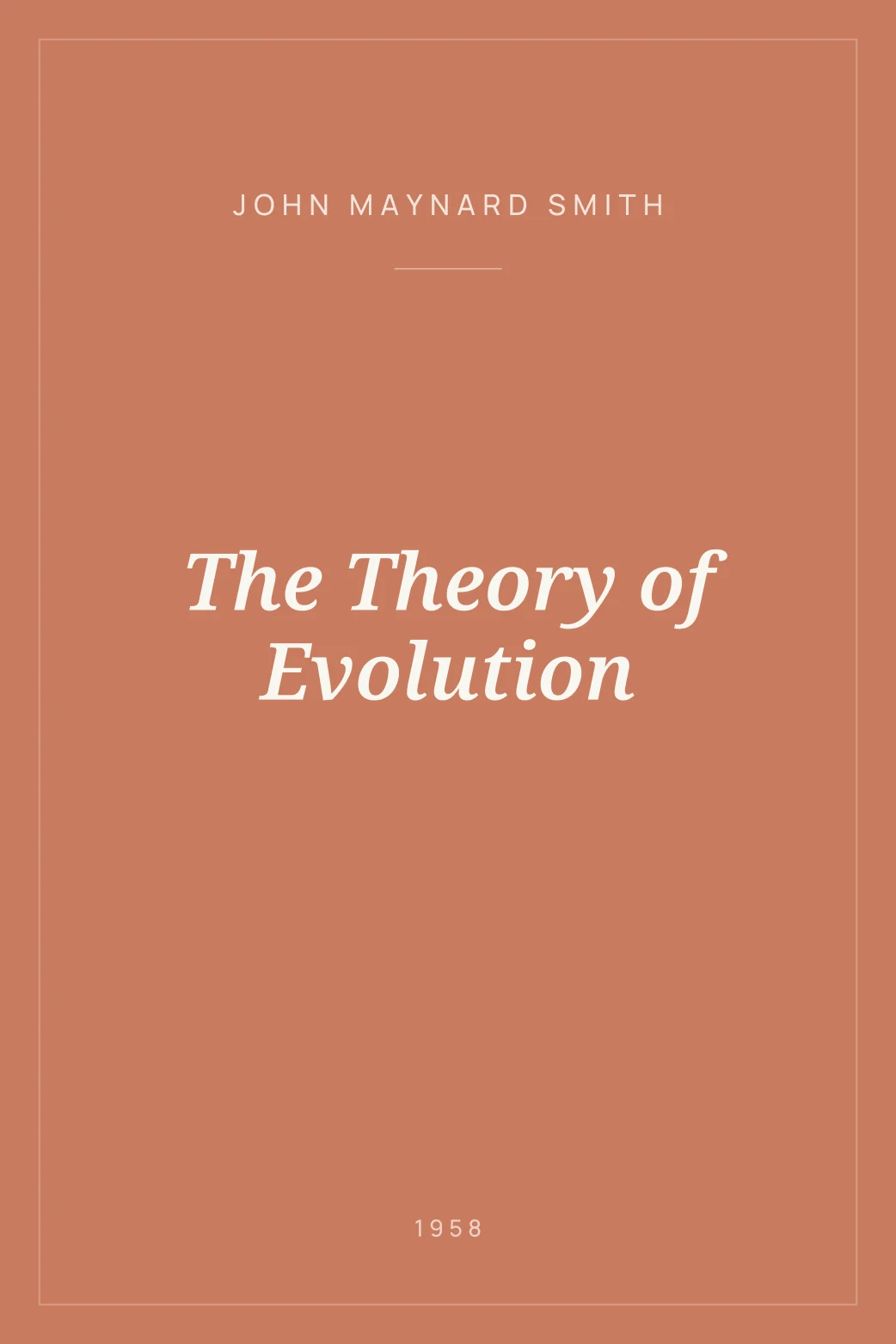 Portada de The Theory of Evolution