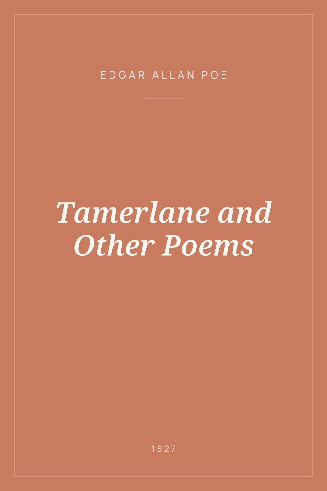 Portada de Tamerlane and Other Poems
