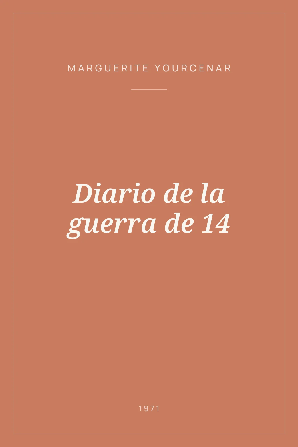 Portada de Diario de la guerra de 14