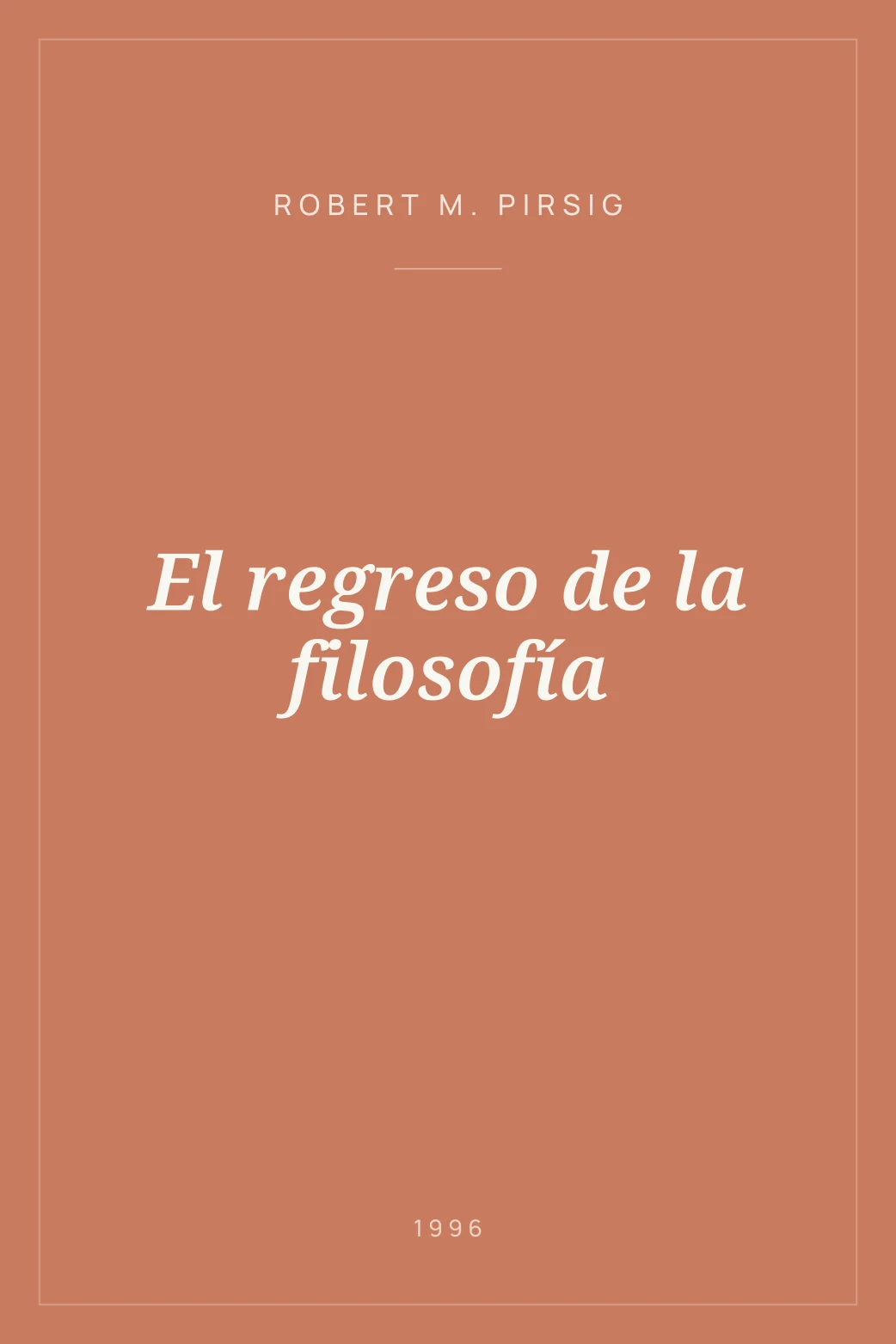 Portada de El regreso de la filosofía