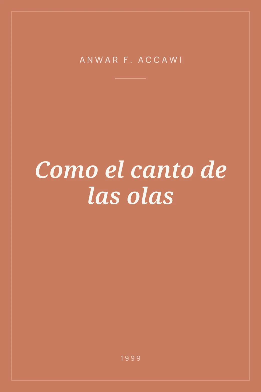 Portada de Como el canto de las olas