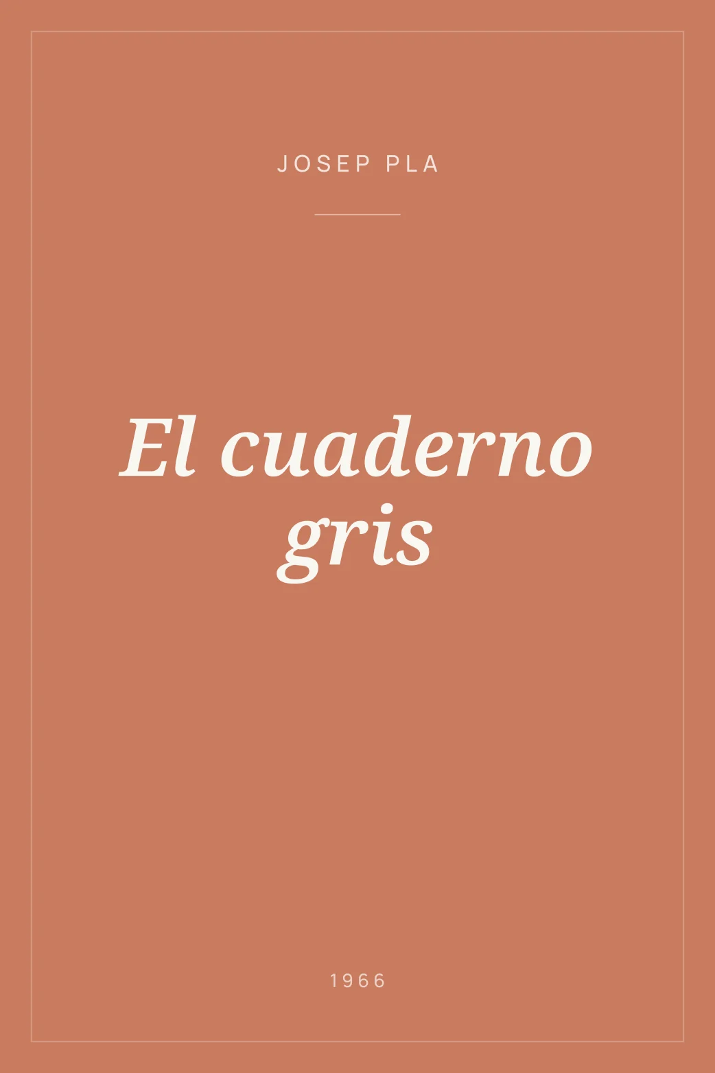 Portada de El cuaderno gris
