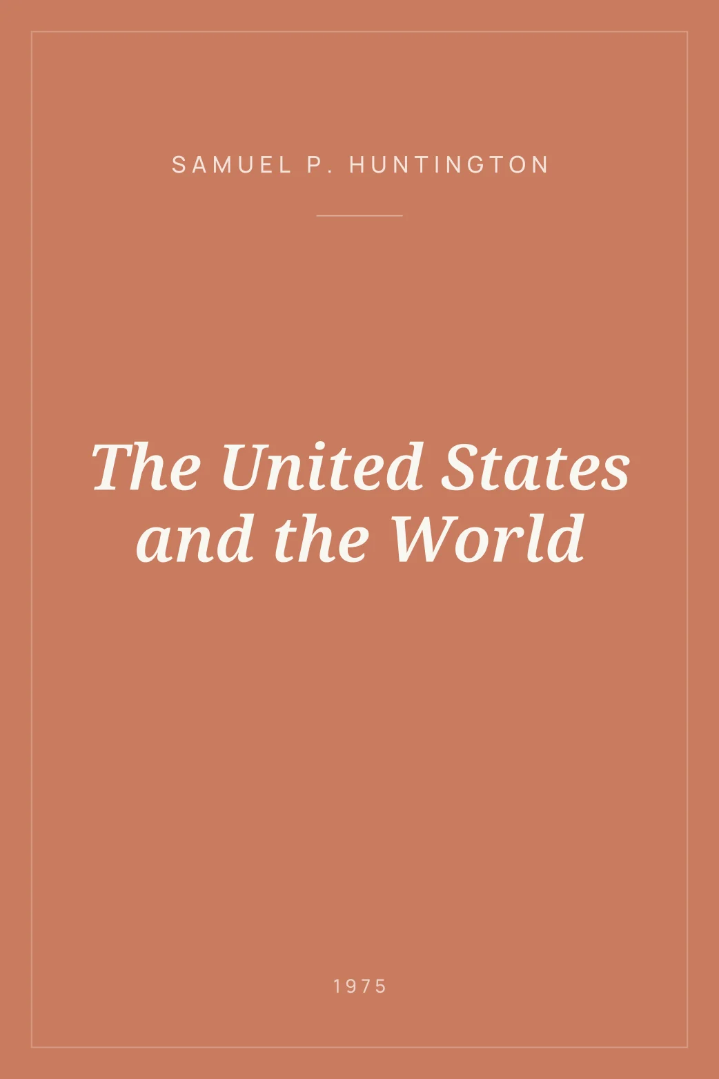 Portada de The United States and the World