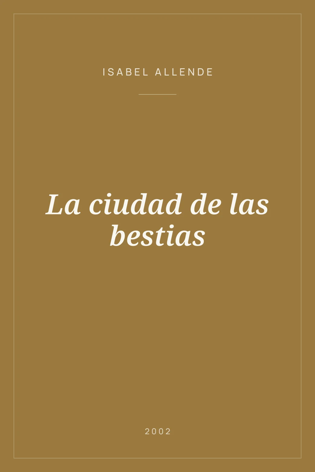 Portada de La ciudad de las bestias