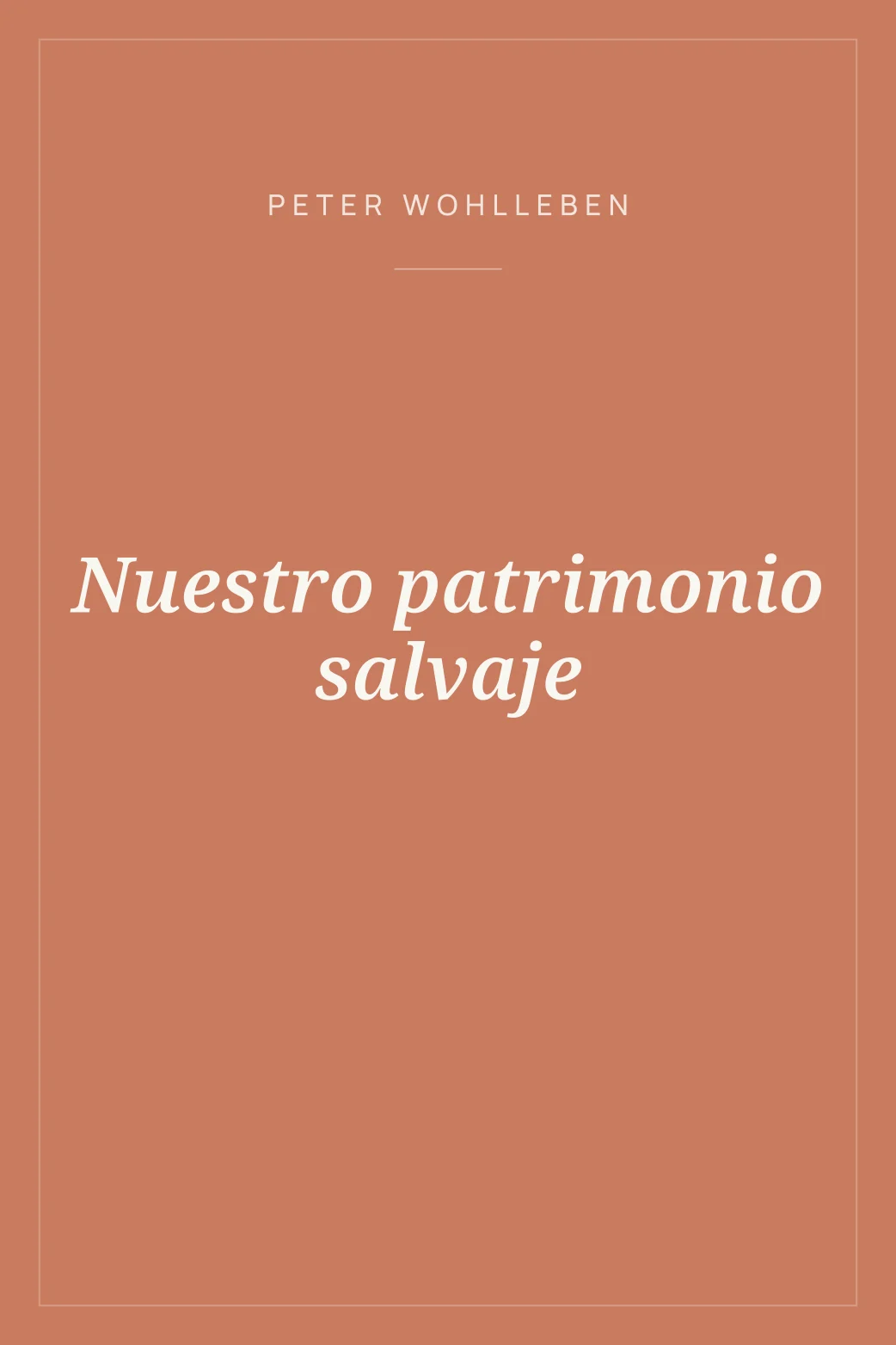 Portada de Nuestro patrimonio salvaje