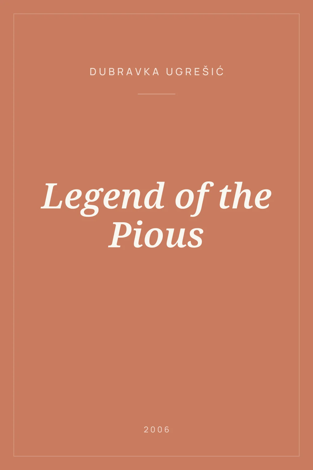Portada de Legend of the Pious