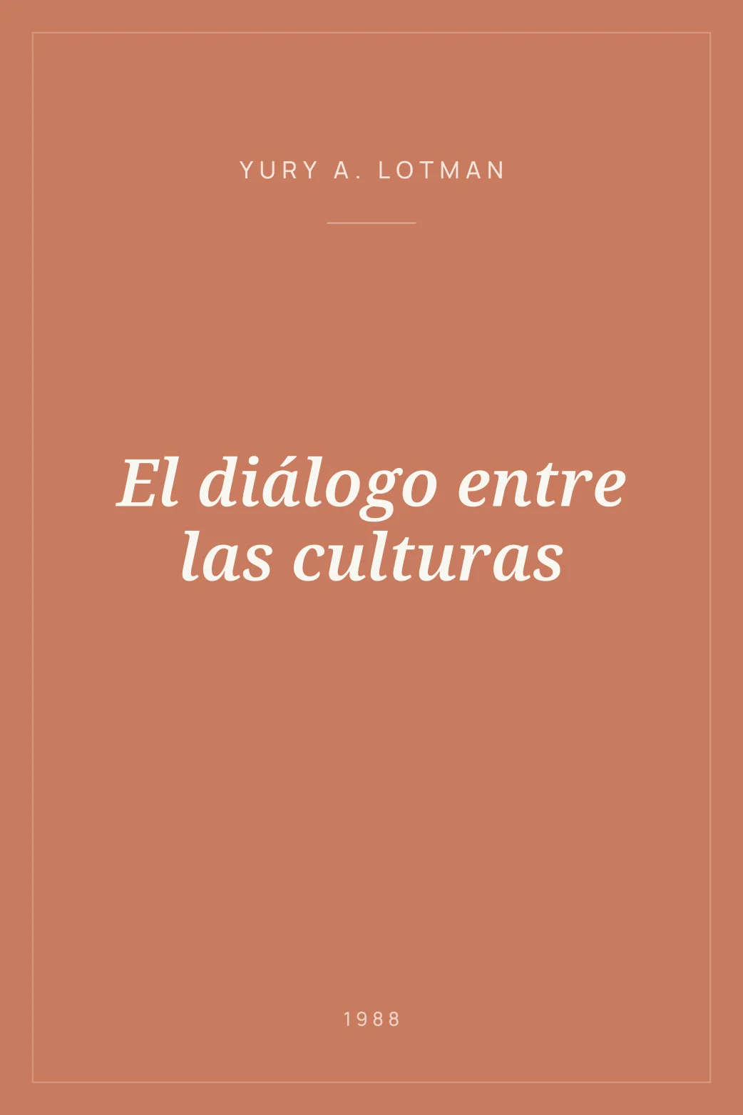 Portada de El diálogo entre las culturas