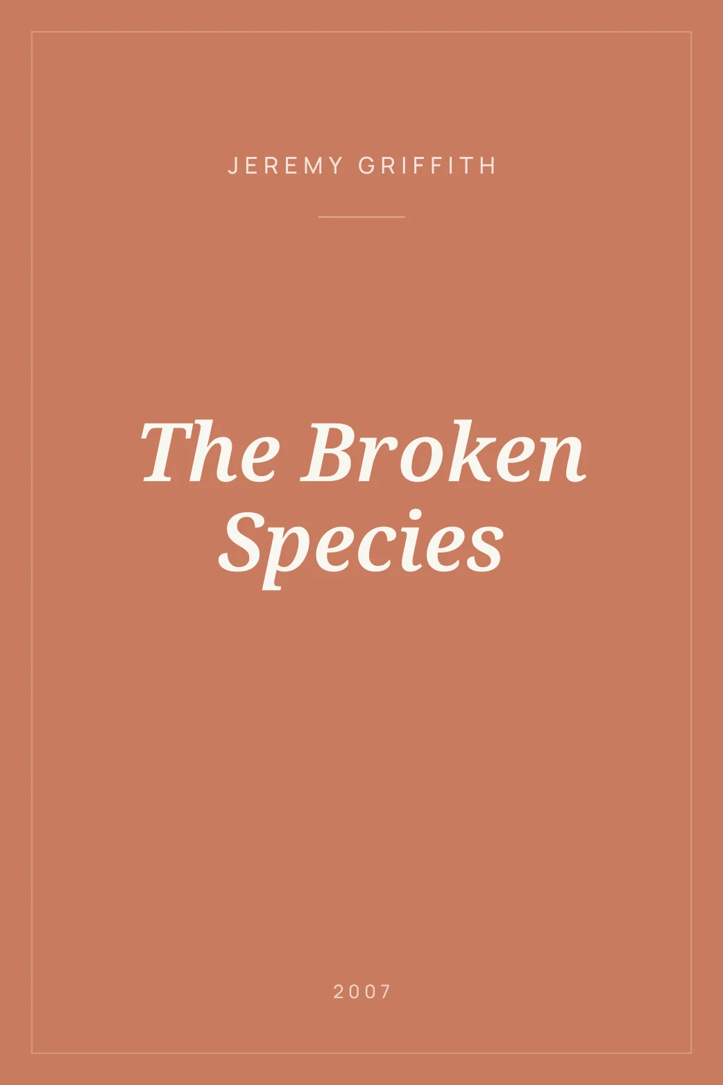 Portada de The Broken Species