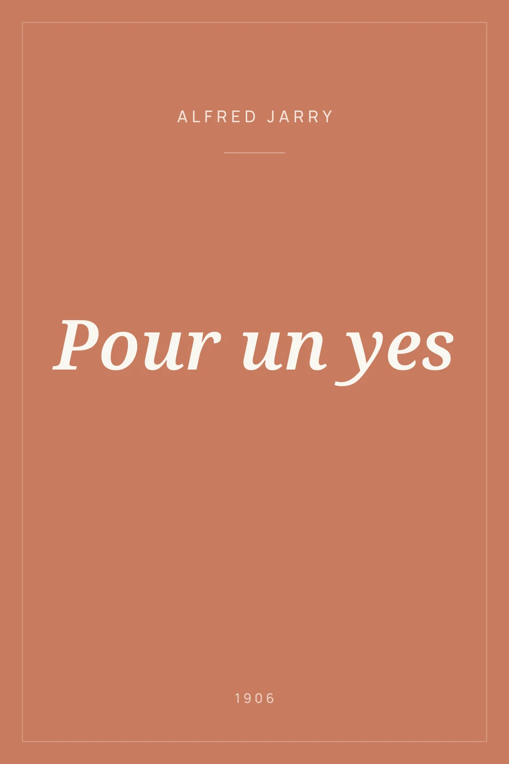 Portada de Pour un yes