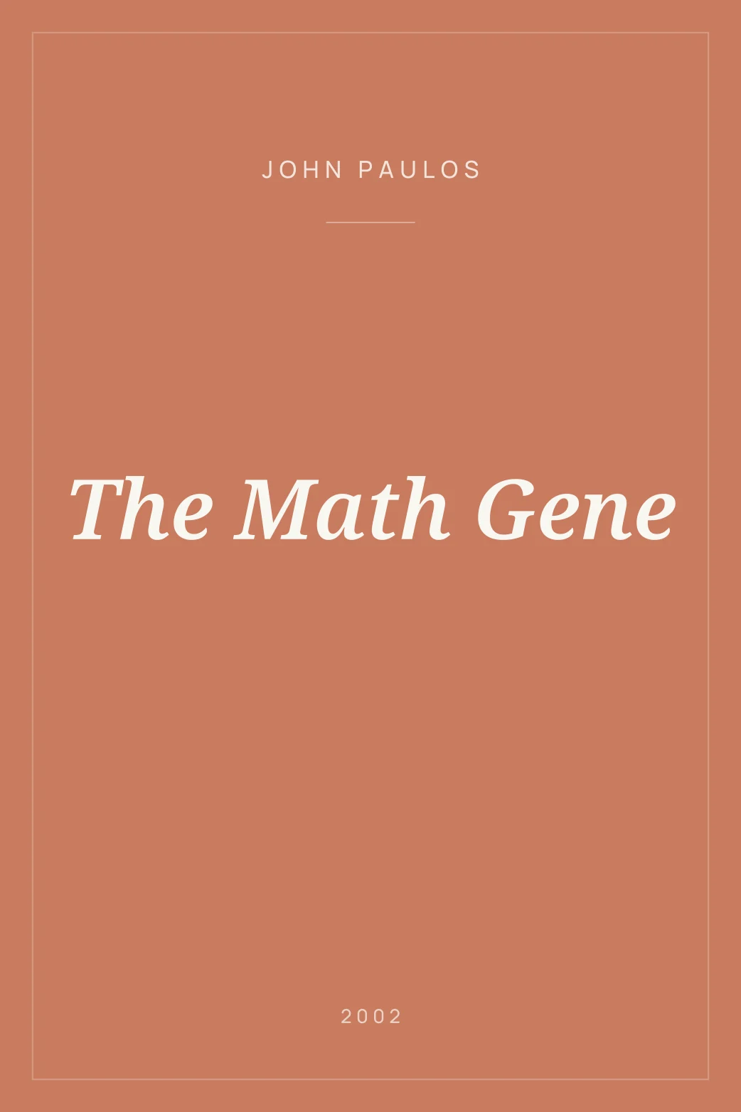 Portada de The Math Gene