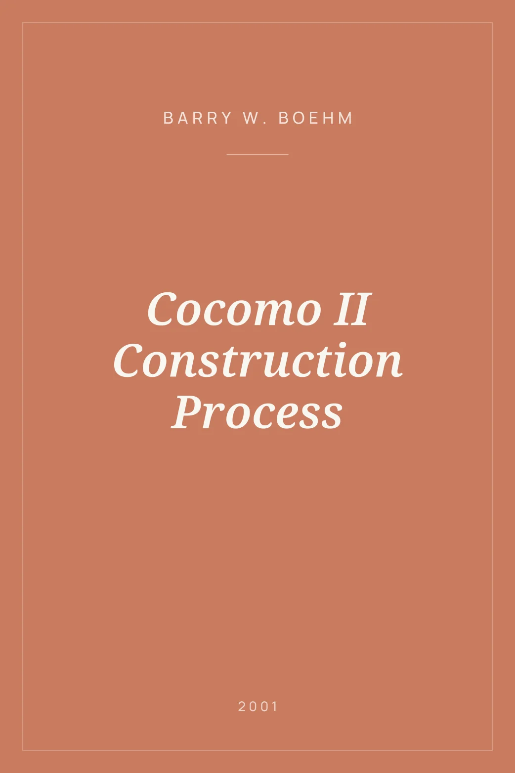 Portada de Cocomo II Construction Process