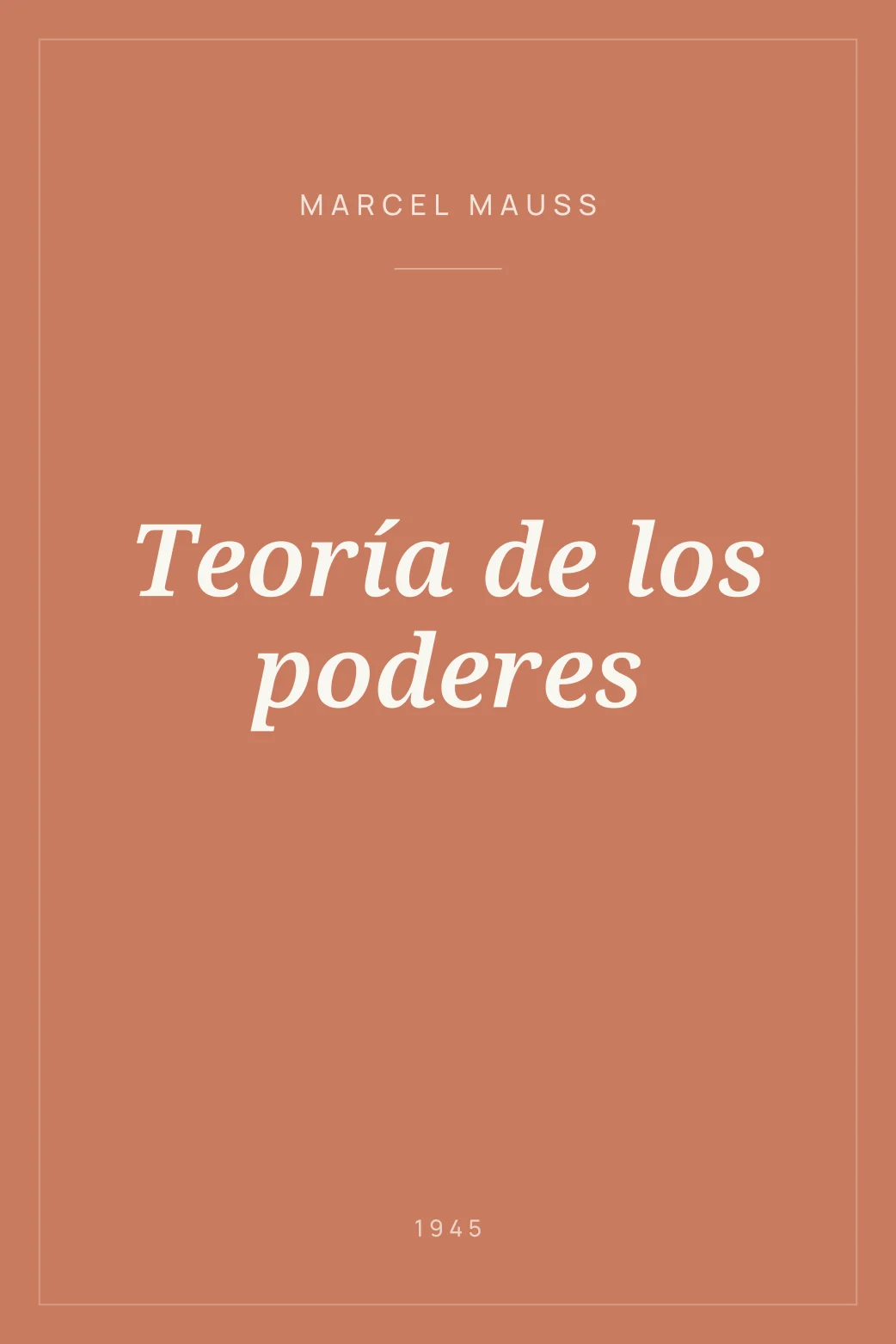 Portada de Teoría de los poderes