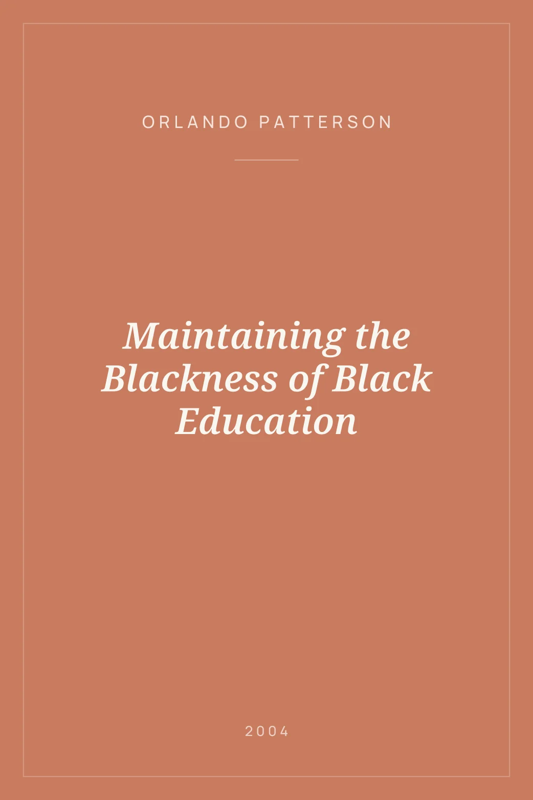 Portada de Maintaining the Blackness of Black Education