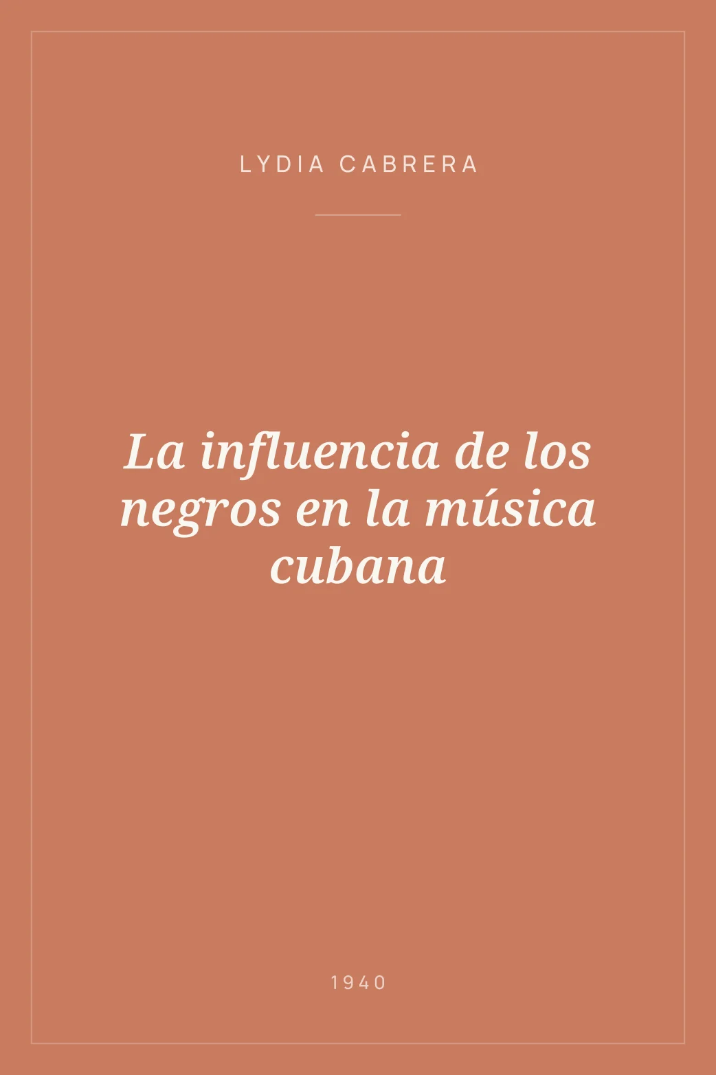 Portada de La influencia de los negros en la música cubana