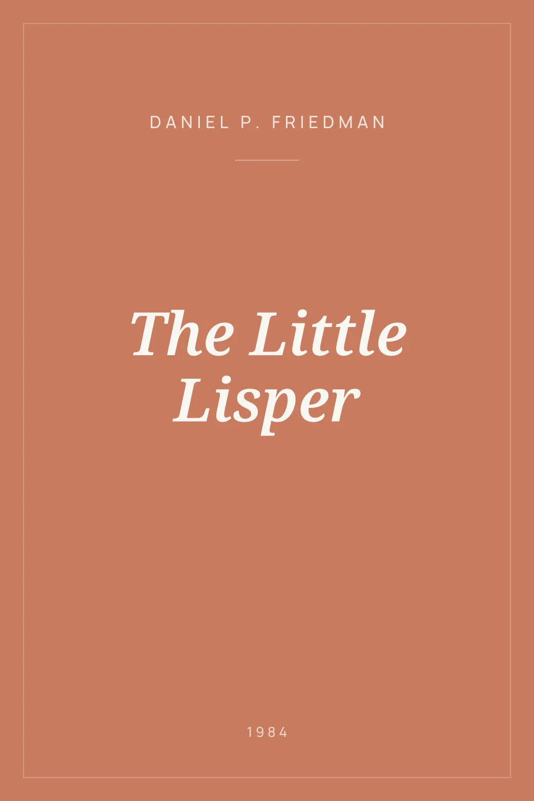 Portada de The Little Lisper
