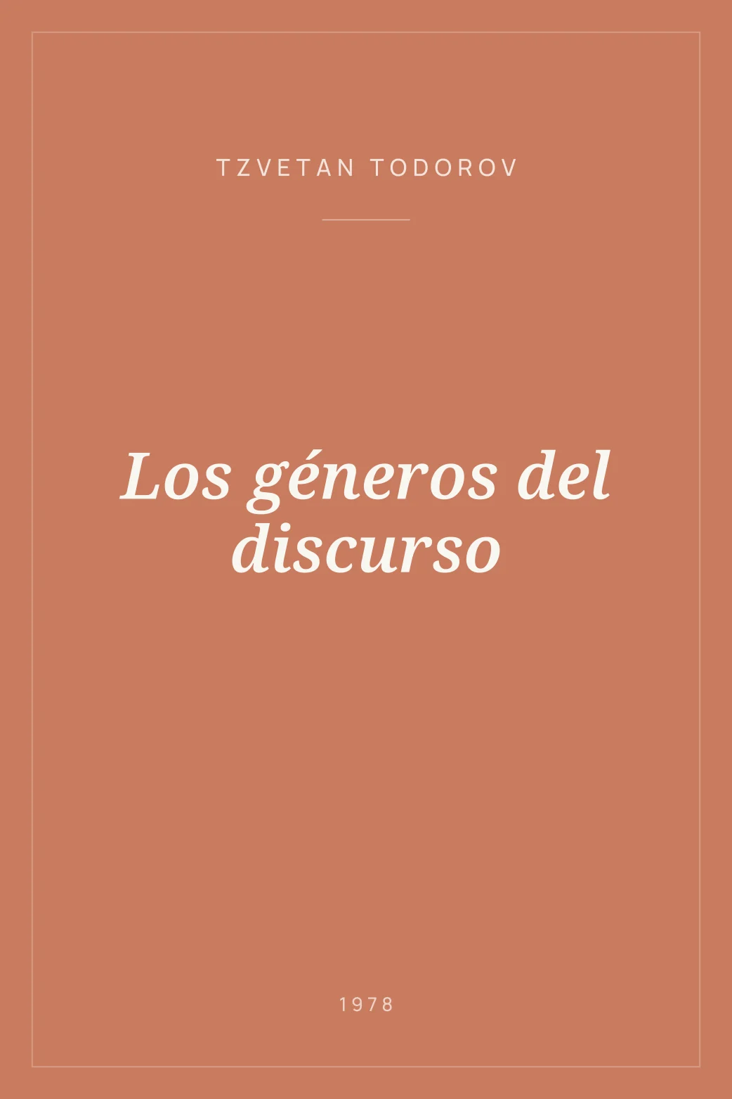 Portada de Los géneros del discurso