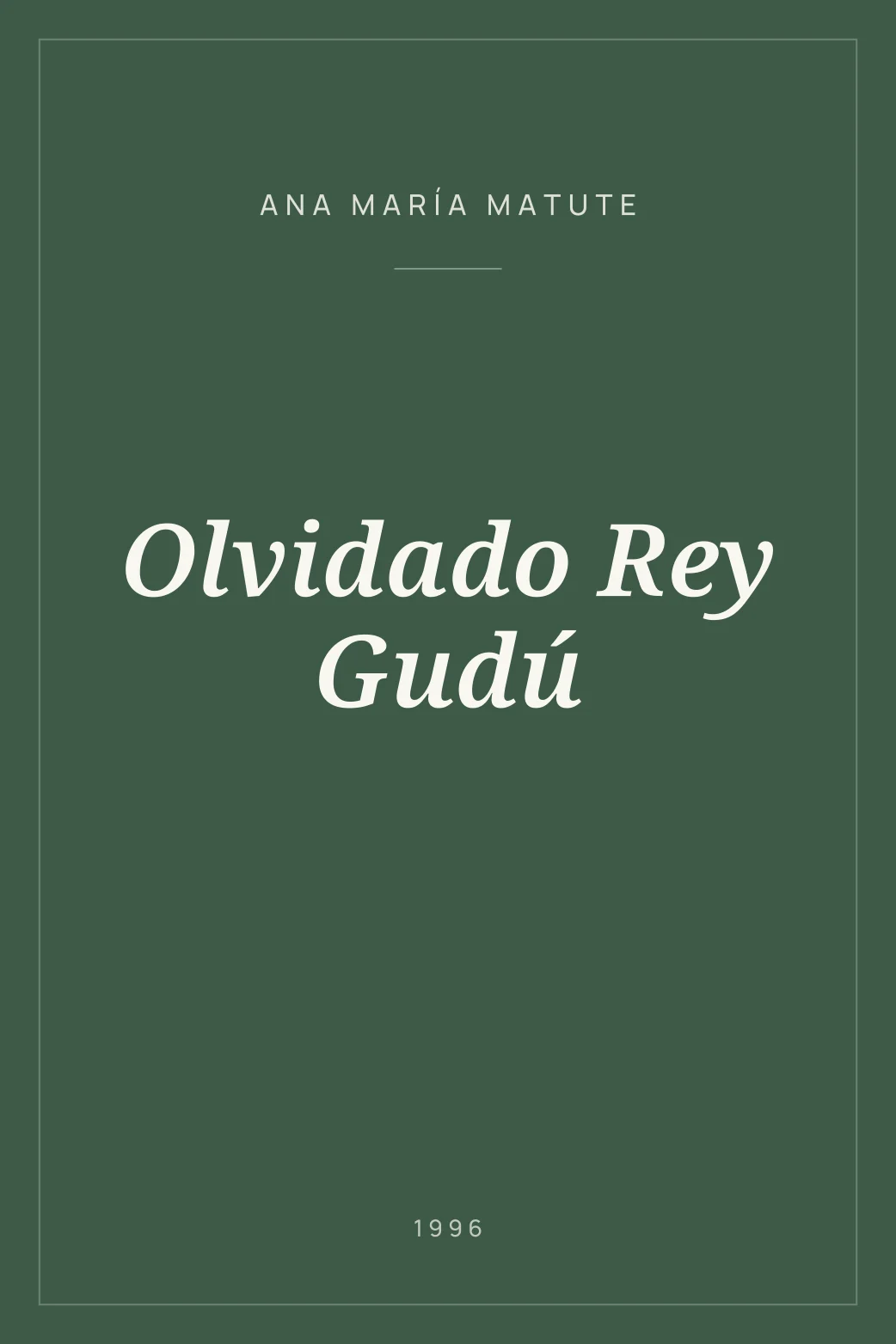 Portada de Olvidado Rey Gudú