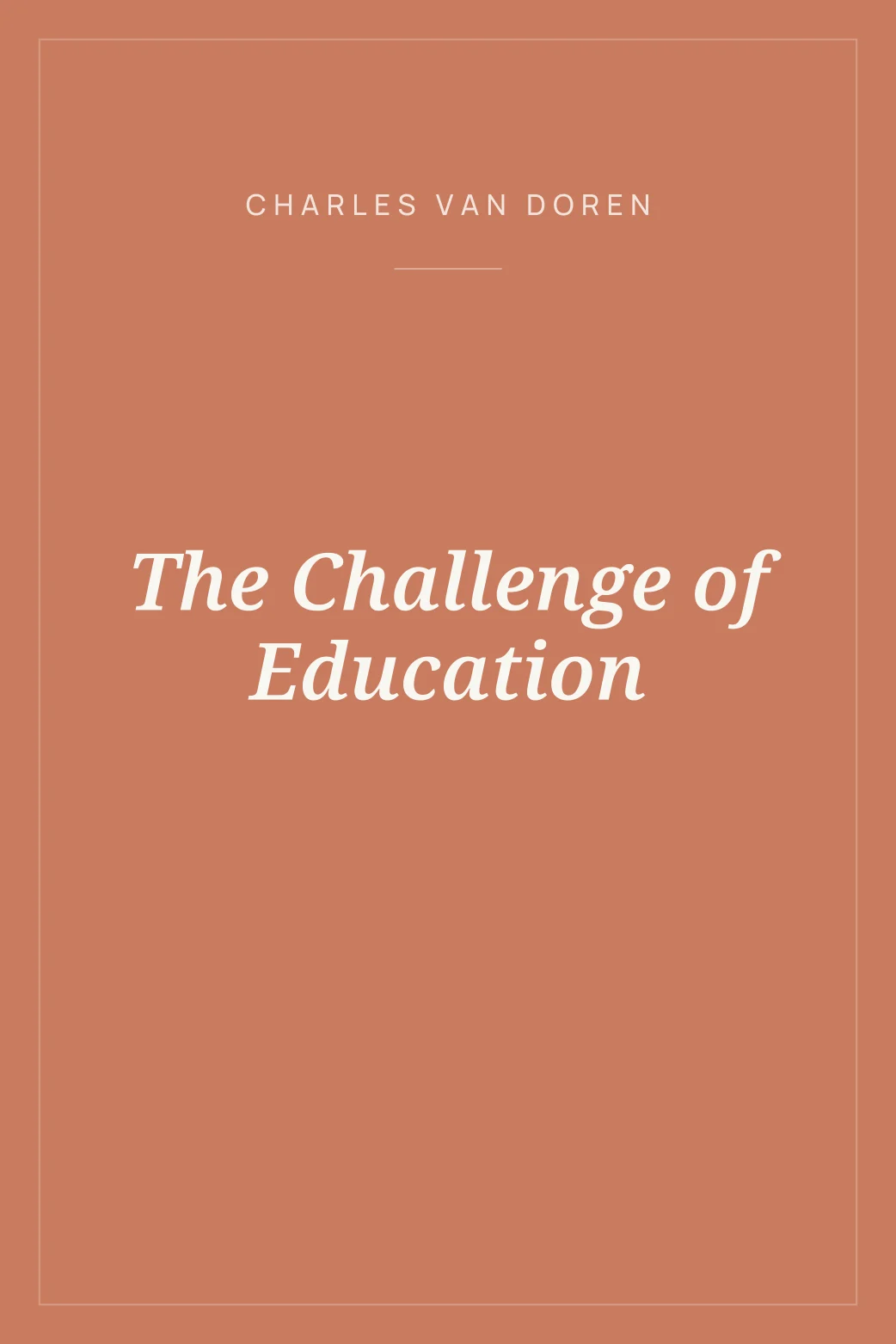 Portada de The Challenge of Education