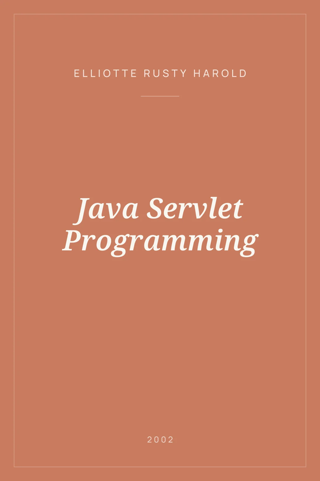 Portada de Java Servlet Programming