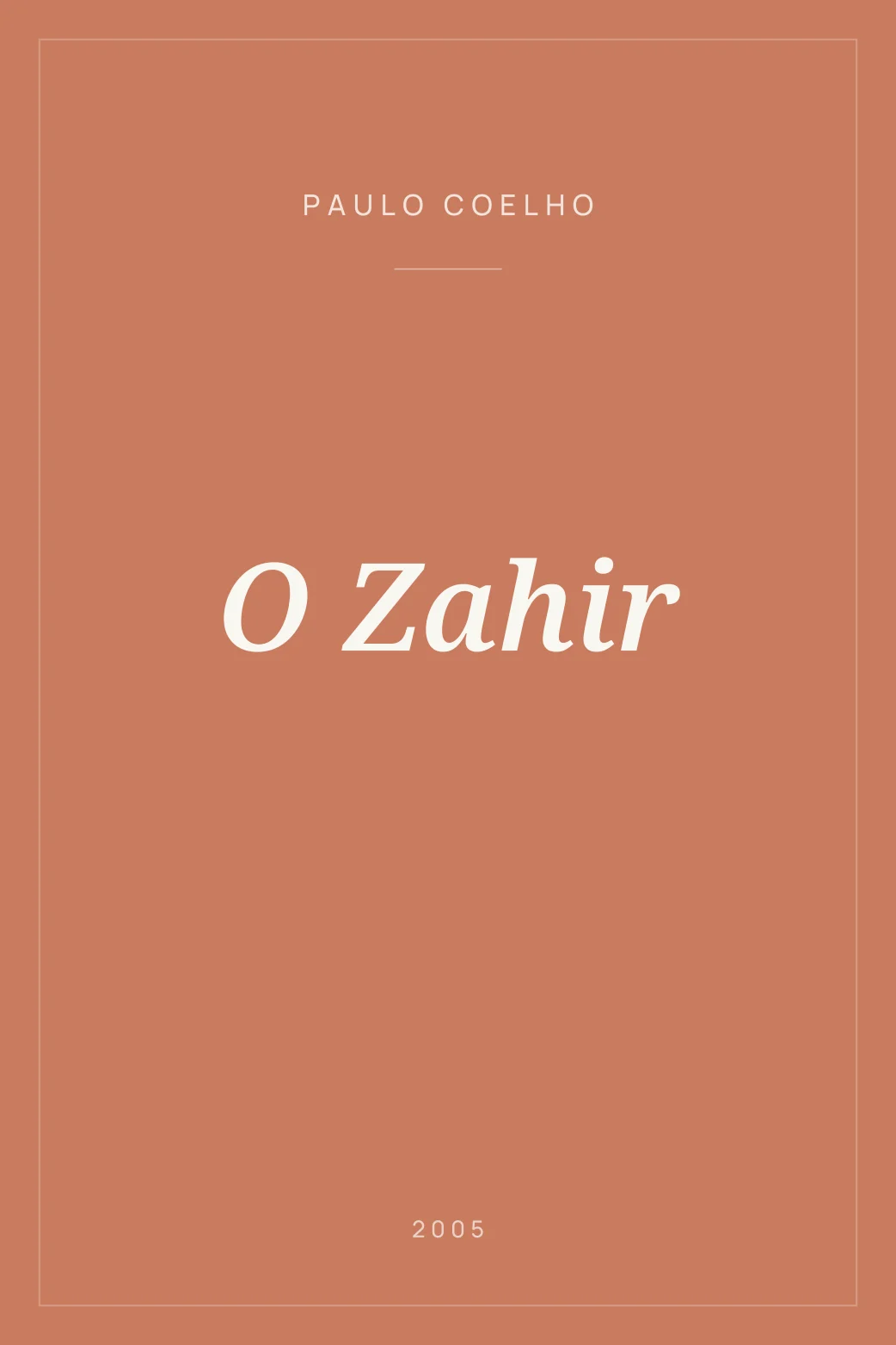 Portada de O Zahir