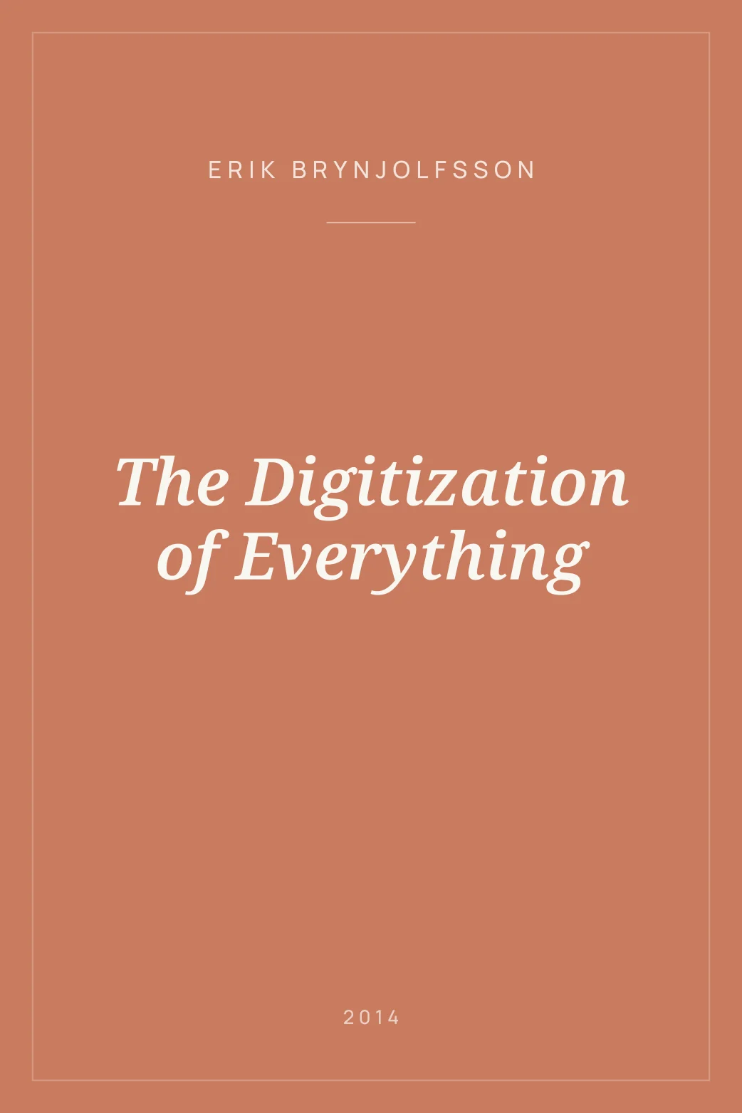 Portada de The Digitization of Everything