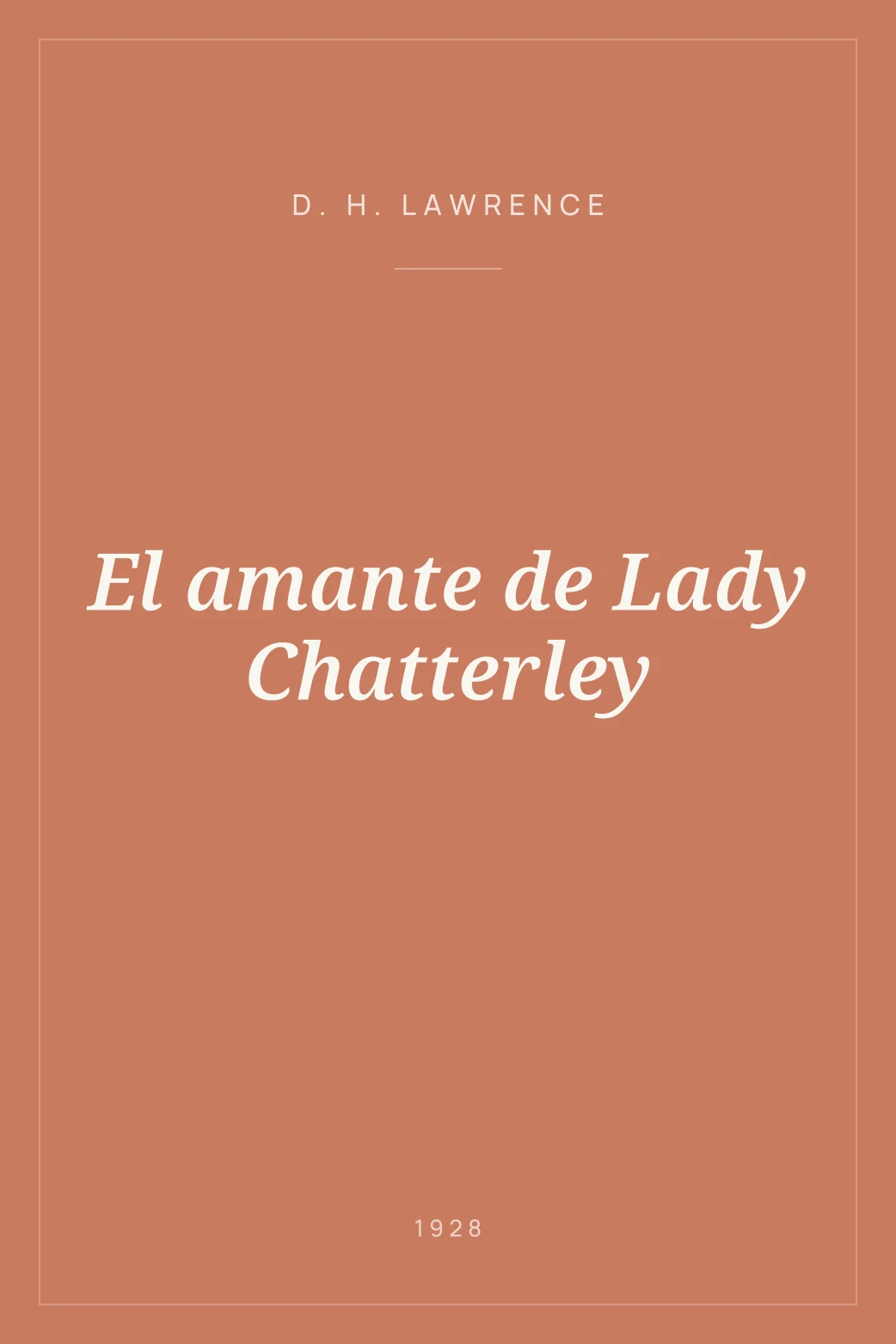 Portada de El amante de Lady Chatterley