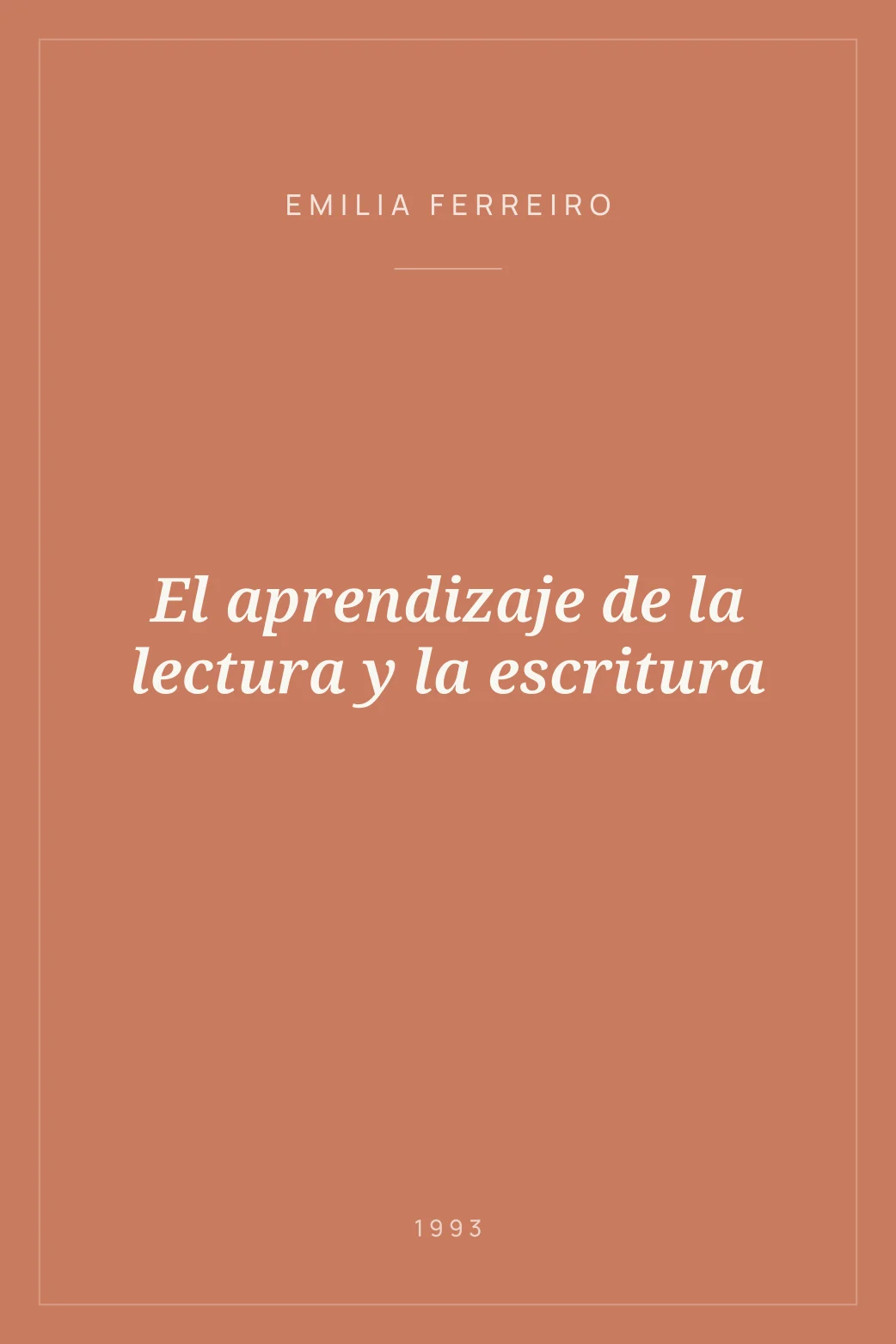 Portada de El aprendizaje de la lectura y la escritura