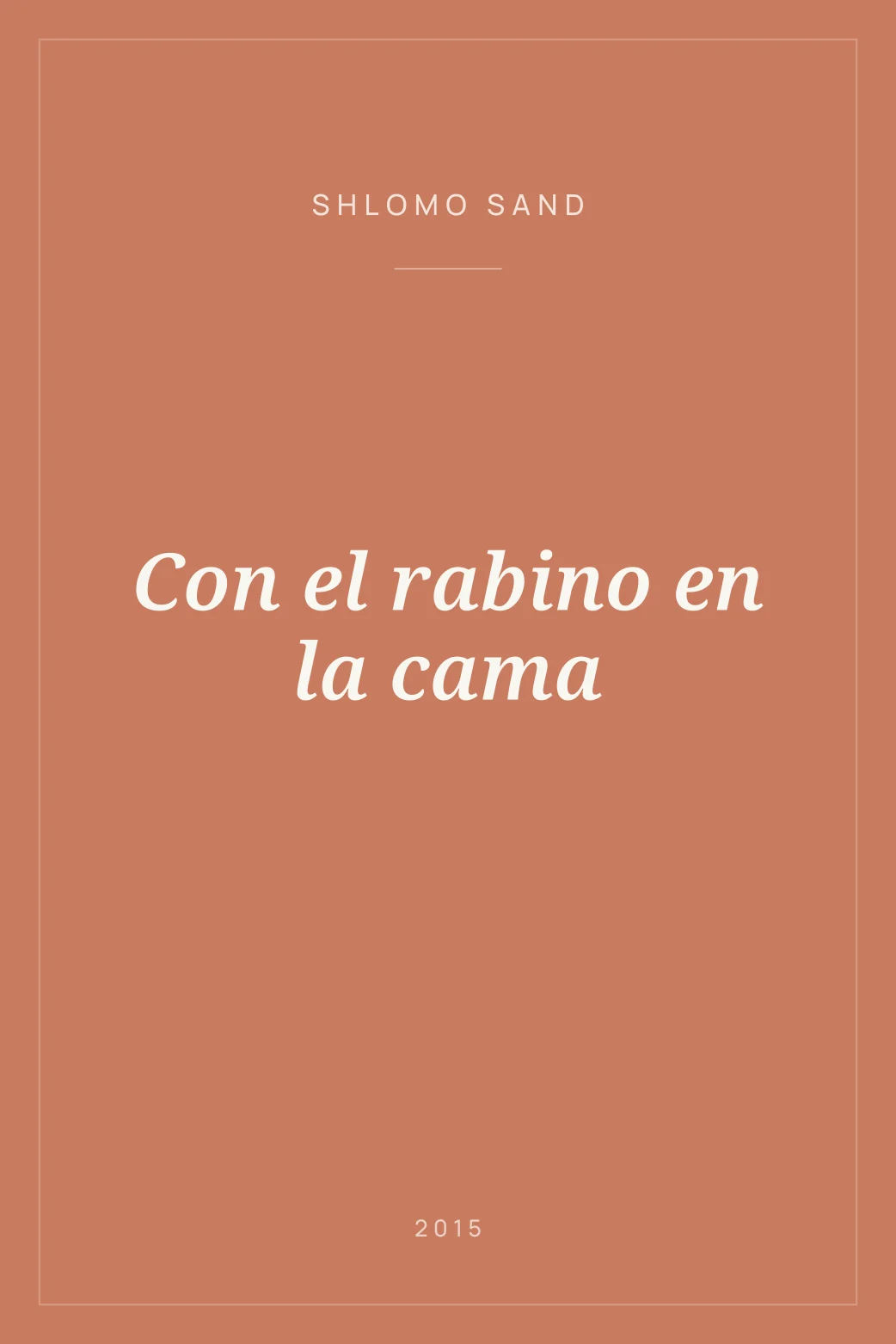 Portada de Con el rabino en la cama