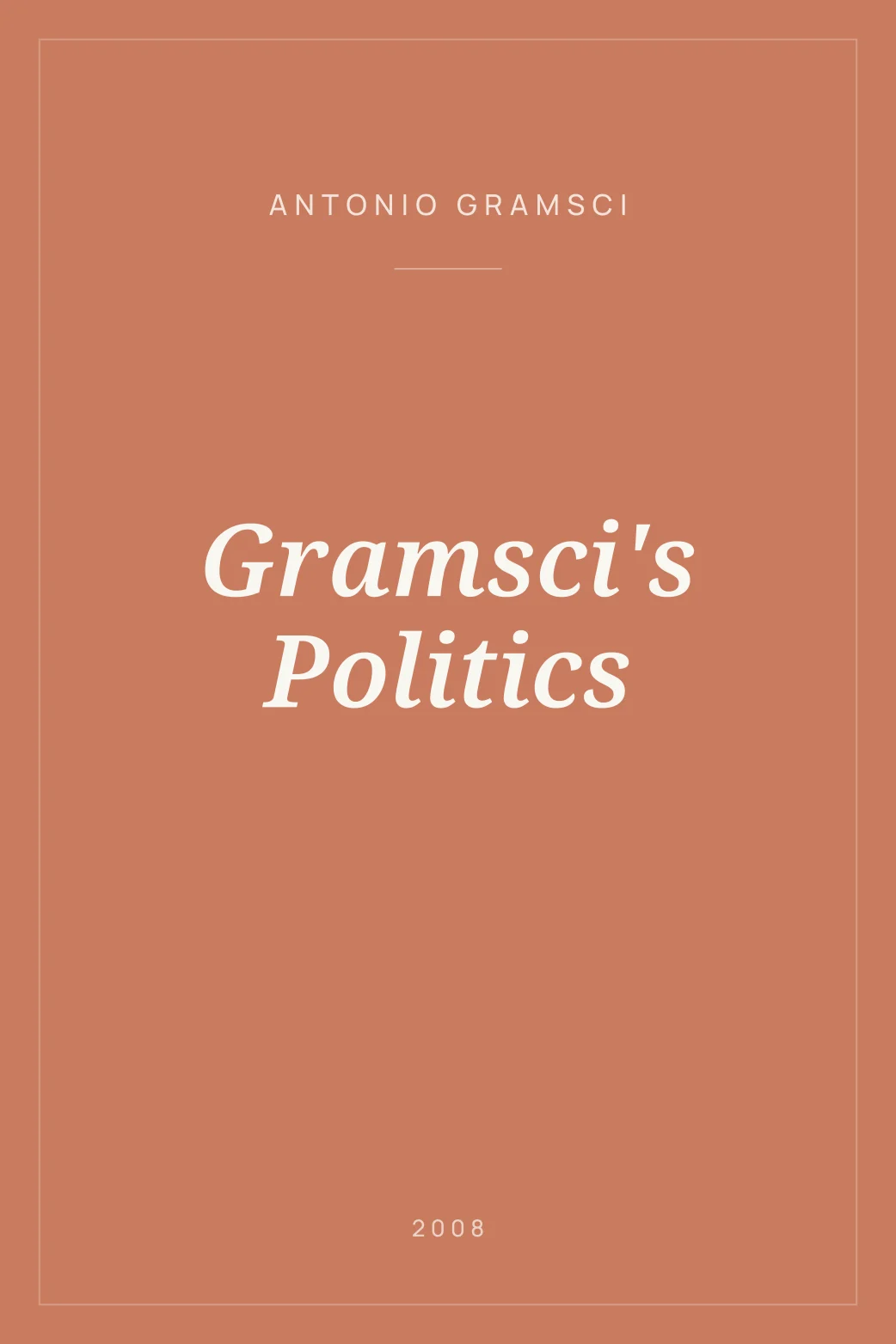 Portada de Gramsci's Politics