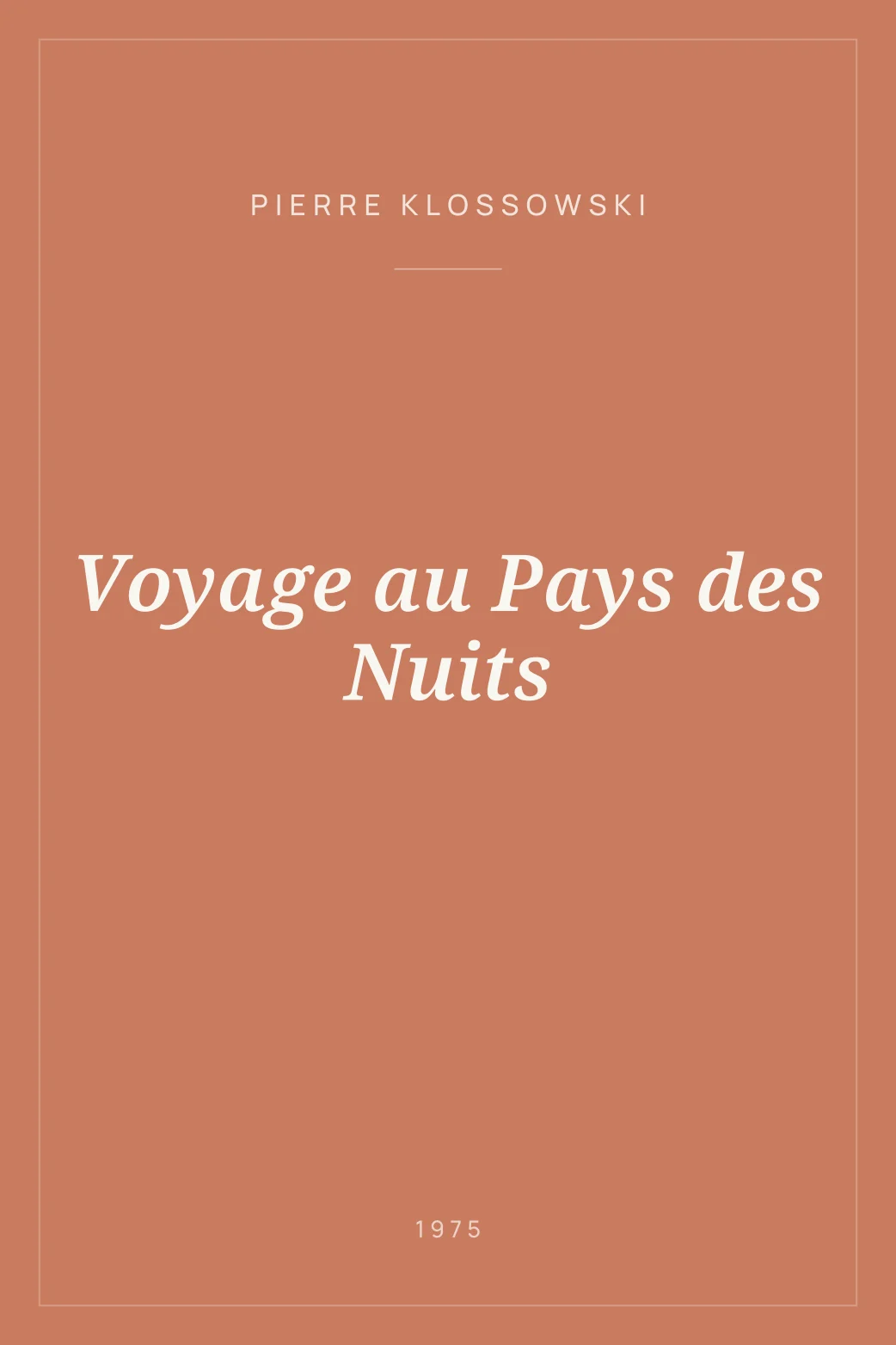 Portada de Voyage au Pays des Nuits
