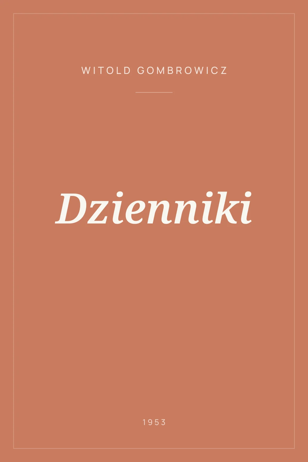 Portada de Dzienniki