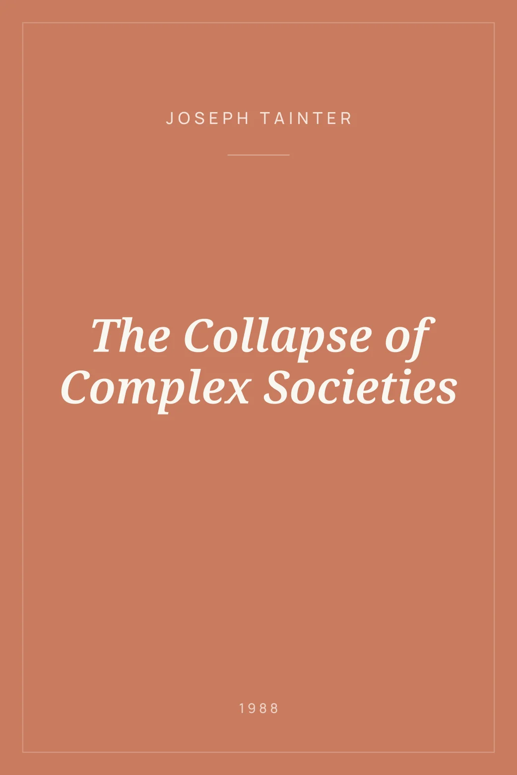Portada de The Collapse of Complex Societies