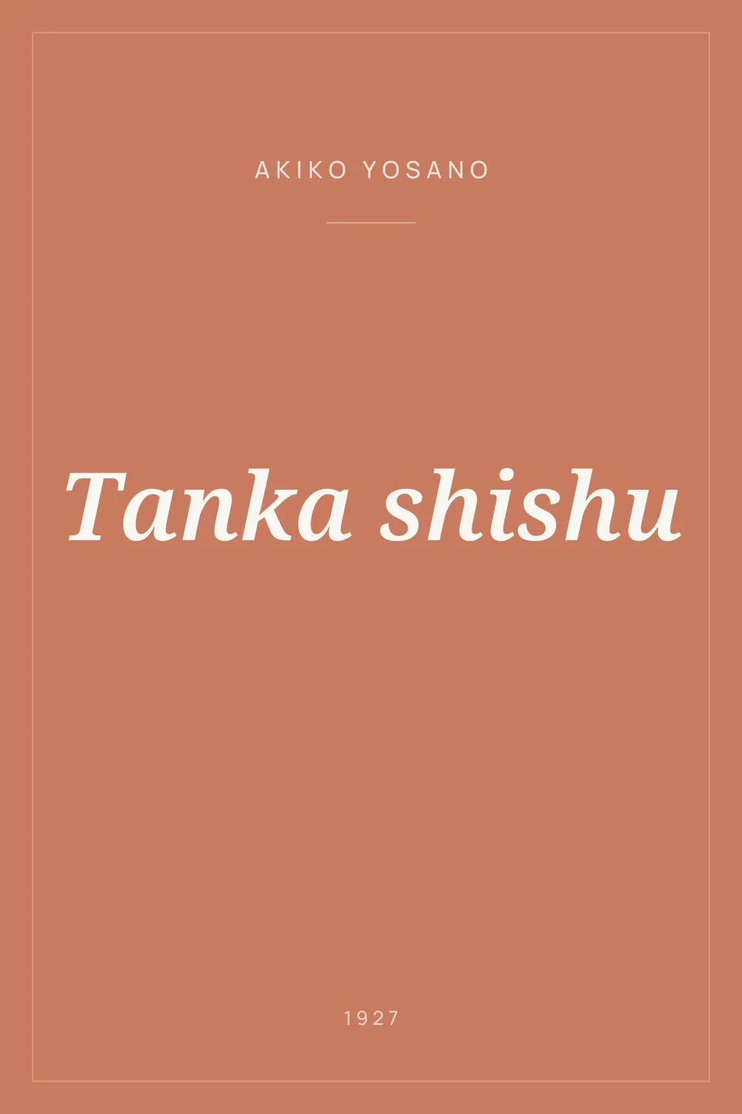 Portada de Tanka shishu