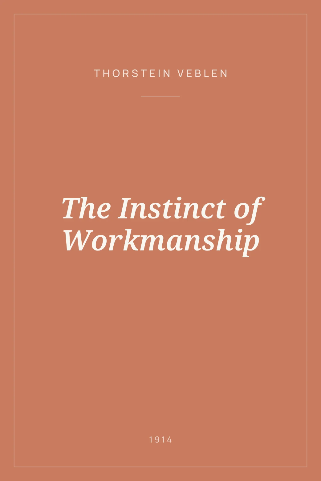 Portada de The Instinct of Workmanship