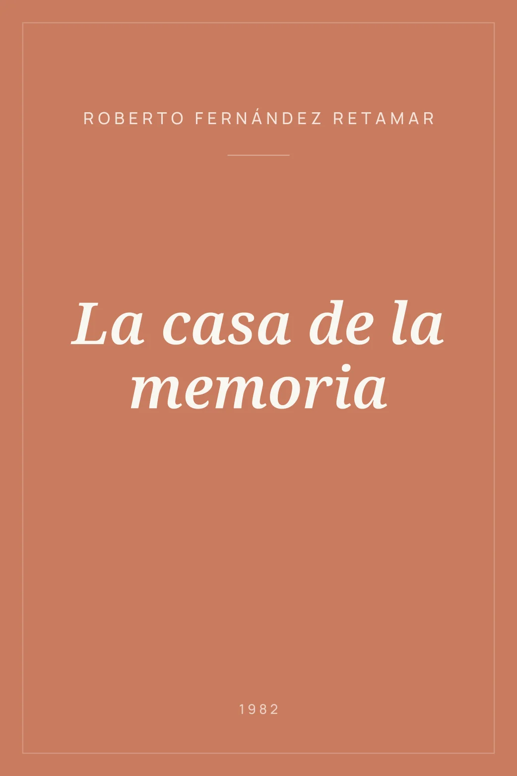 Portada de La casa de la memoria