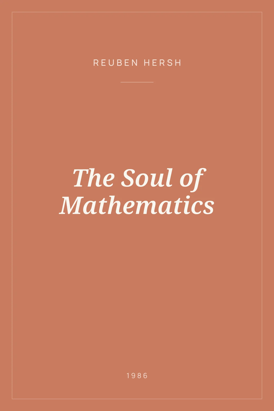 Portada de The Soul of Mathematics