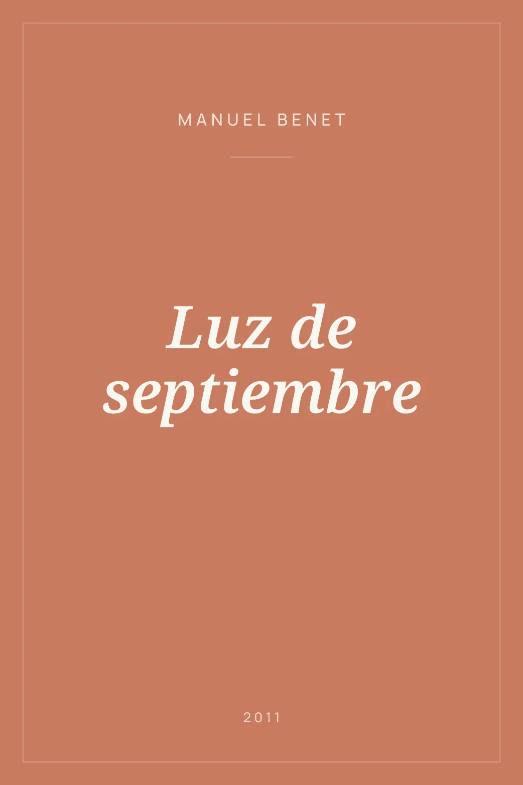 Portada de Luz de septiembre