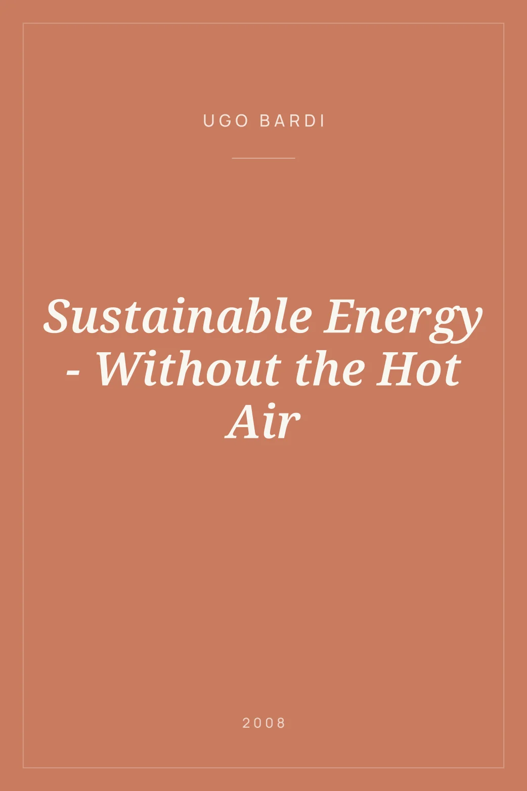 Portada de Sustainable Energy - Without the Hot Air