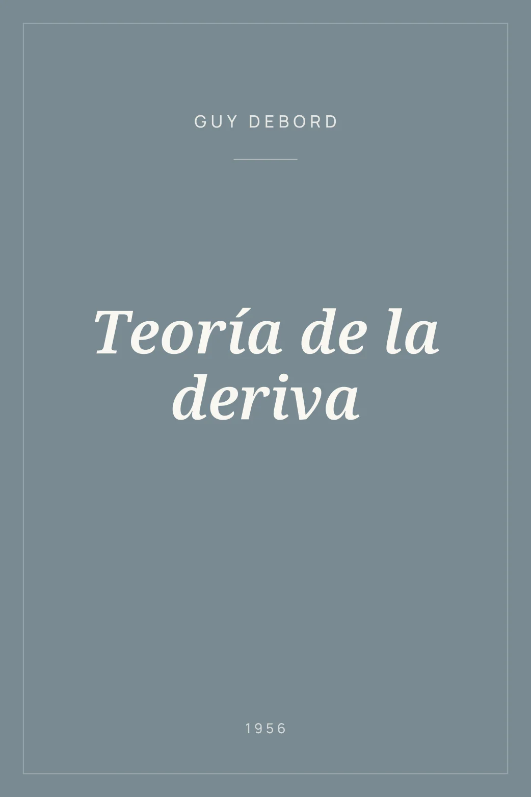Portada de Teoría de la deriva