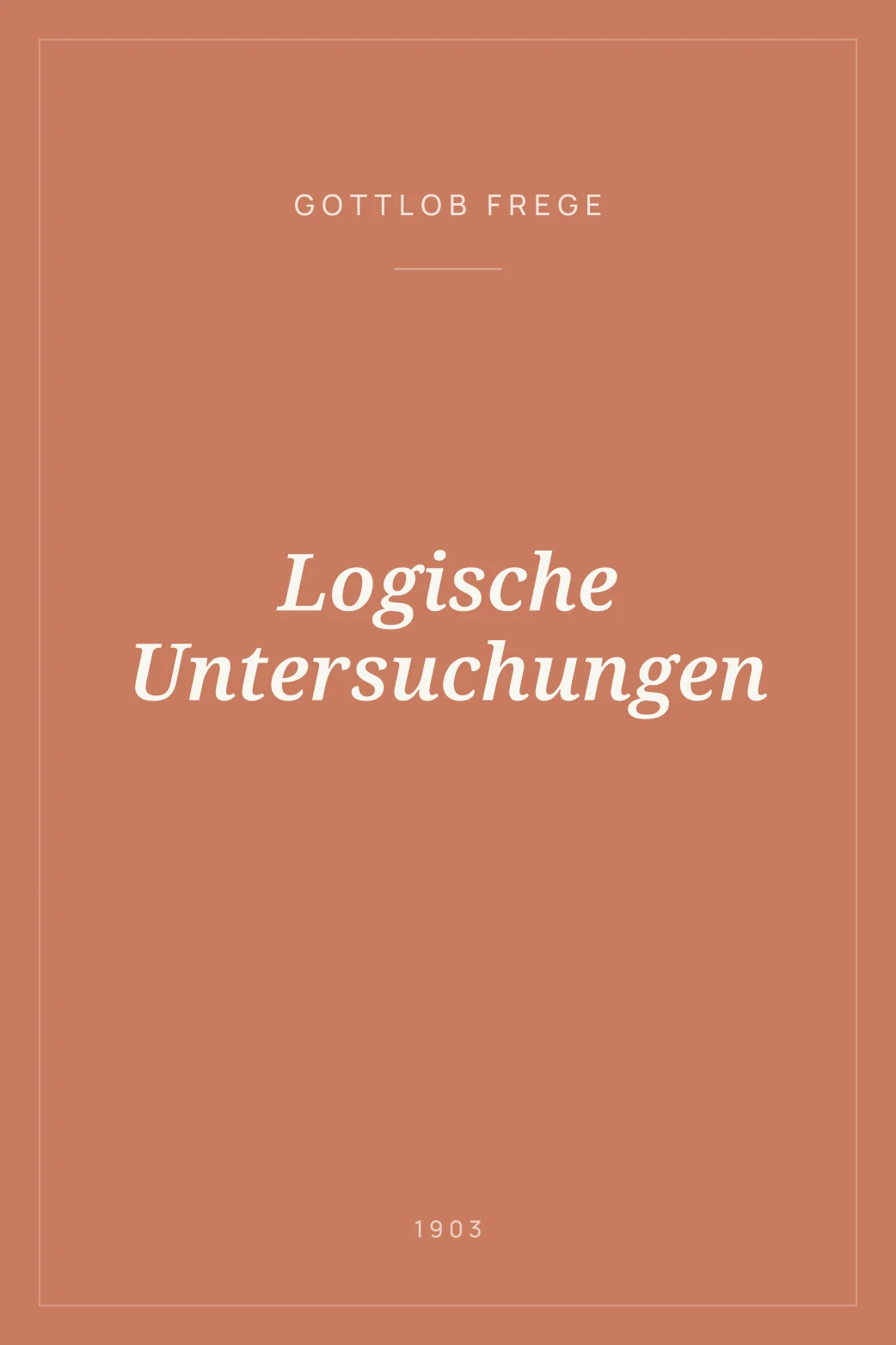 Portada de Logische Untersuchungen